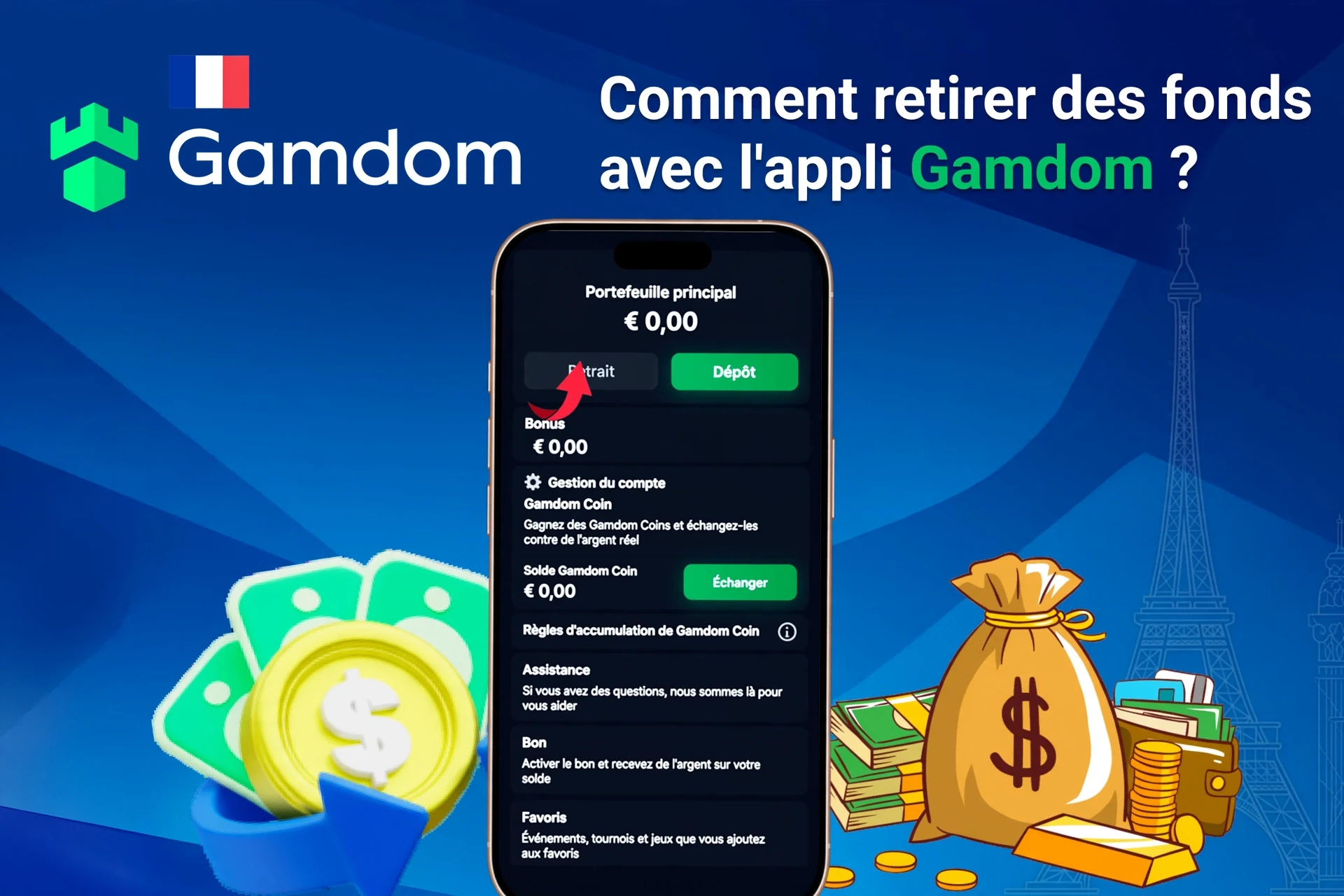 Processus d'inscription sur l'application mobile Gamdom avec options de connexion sociale