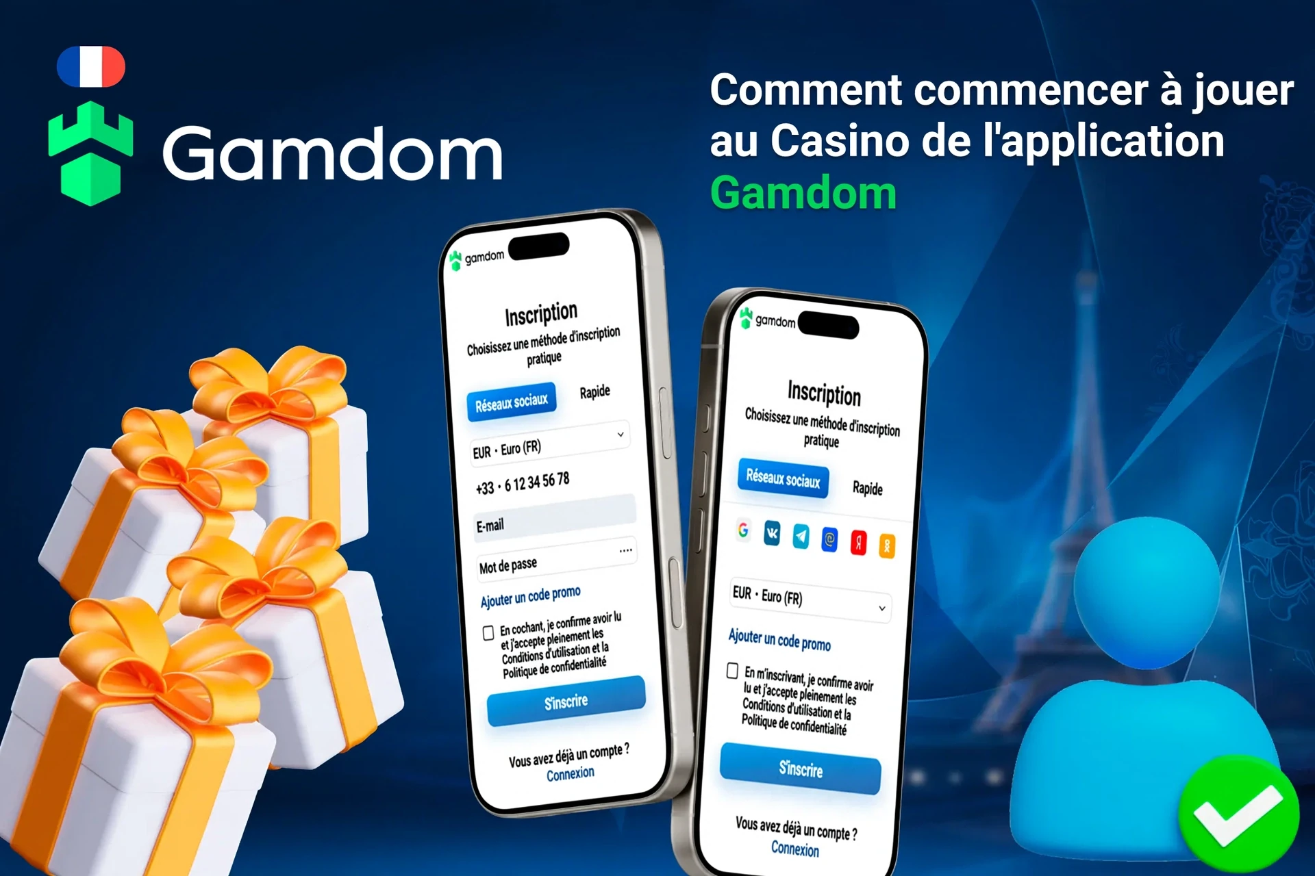 1win app registration screen on mobile with easy-to-follow steps and gift box icons